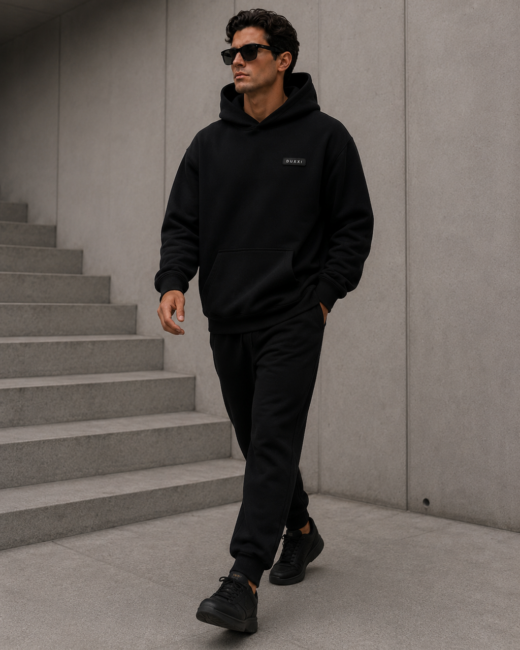 Essential Oversized Hoodie – Black