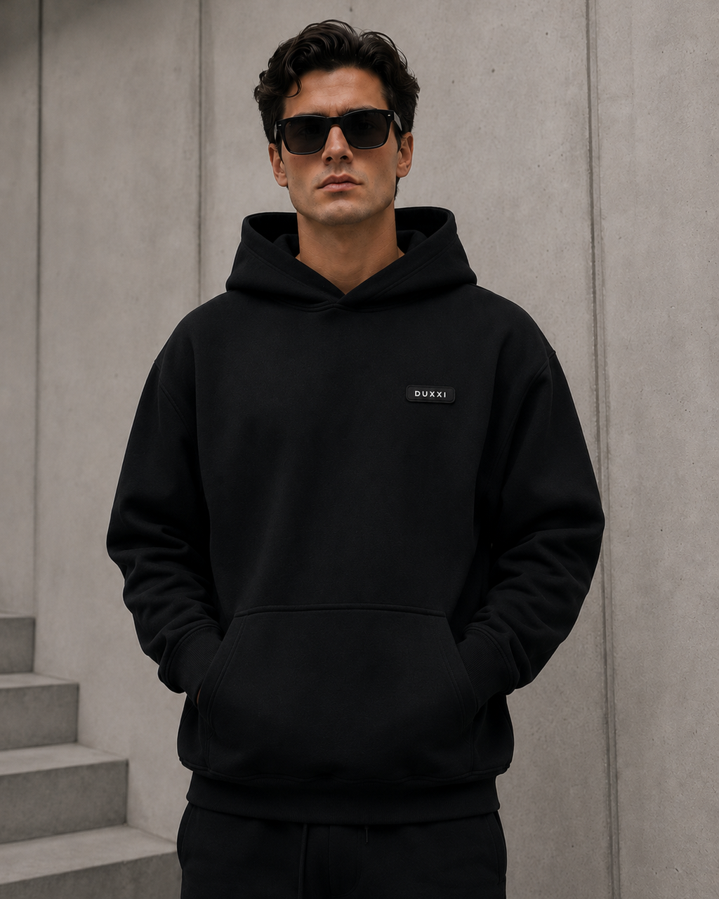 Essential Oversized Hoodie – Black