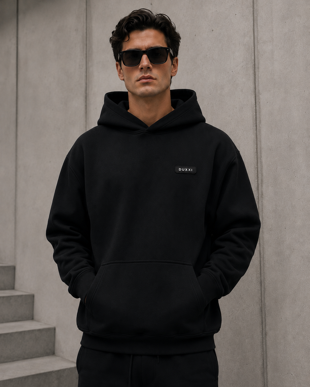 Essential Oversized Hoodie – Black