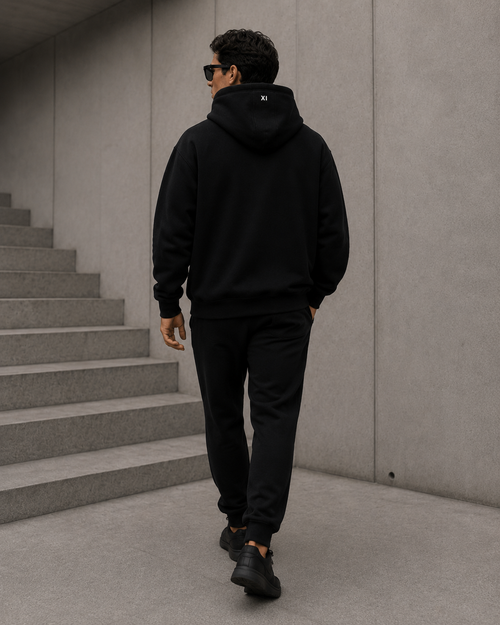Essential Oversized Hoodie – Black